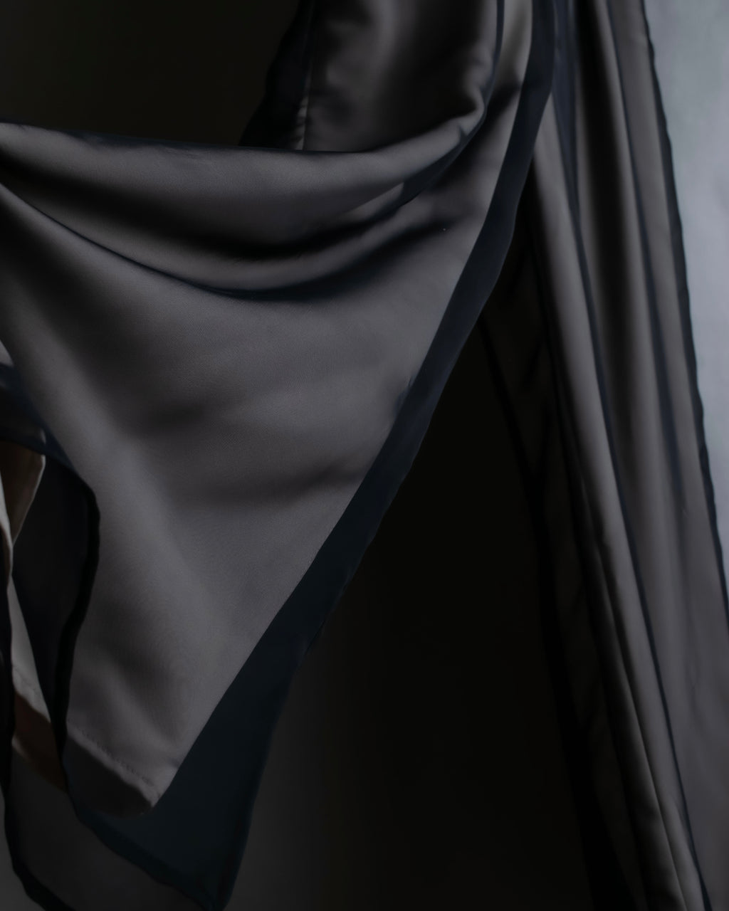 "LANVIN en Bleu" Sheer layered sarouel wide pants