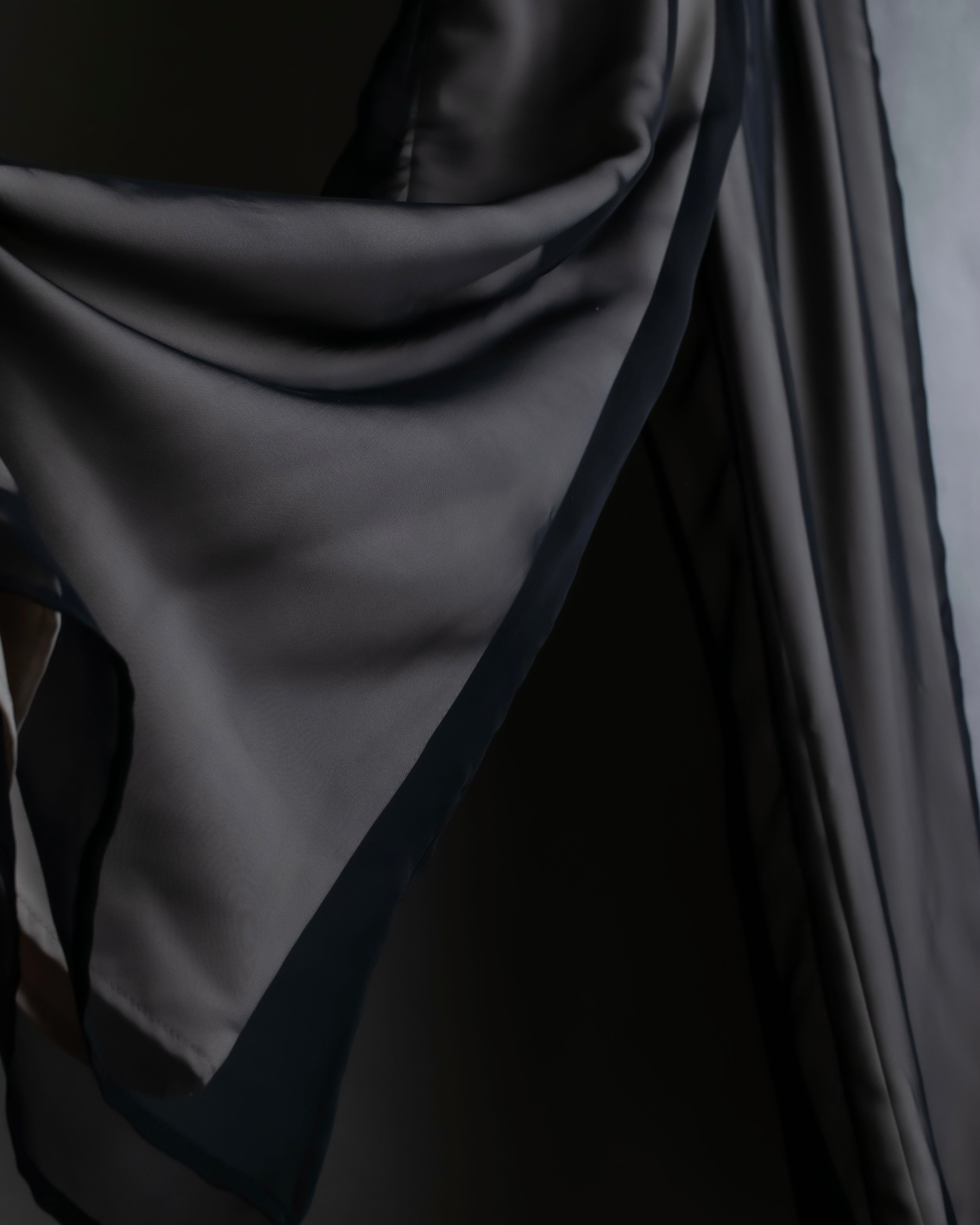 "LANVIN en Bleu" Sheer layered sarouel wide pants