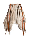 LOEWE by Jonathan Anderson/ Fringe Designed Beige Anagram Blanket Skirt