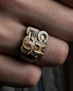 "CHANEL" Typography logo design round ring
