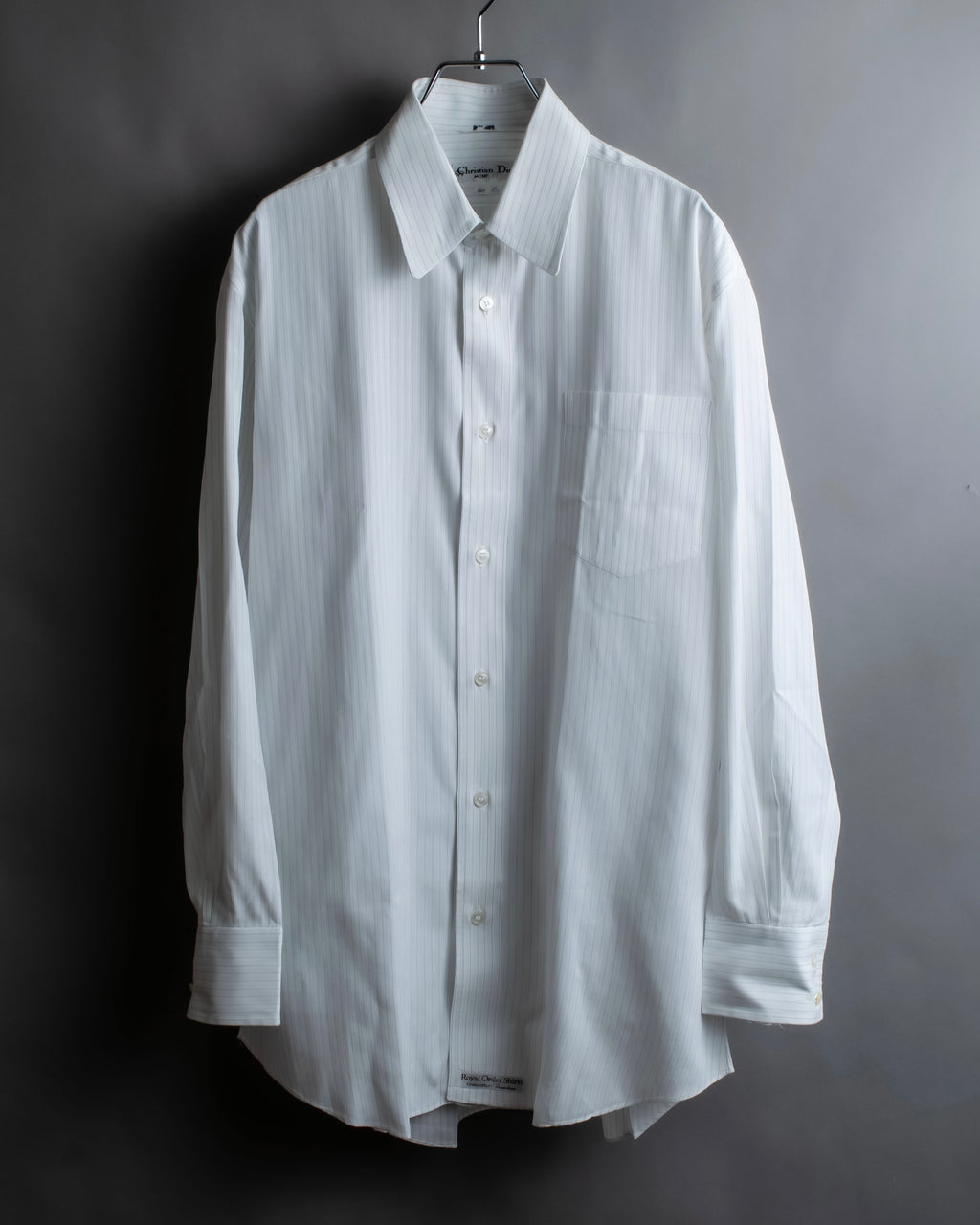 "CHRISTIAN DIOR MONSIEUR"
 Wide spread color royal order white shirt