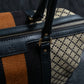 "GUCCI" Diamante pattern one handle canvas bag