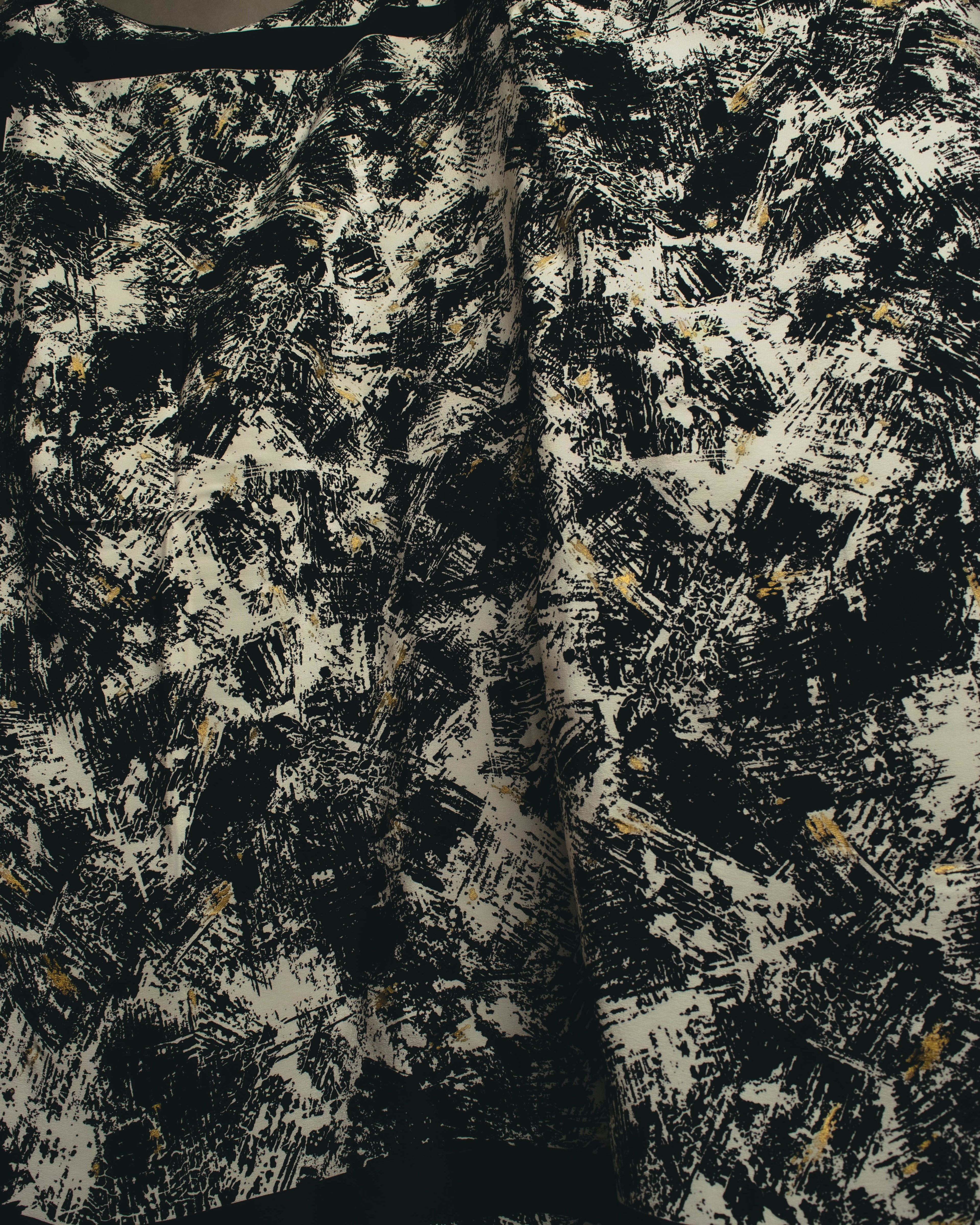 "Christian Dior" 80's-90's Artful abstract silk scarf