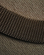 "Christian Dior" 80’s wide mesh pavé bar necklace