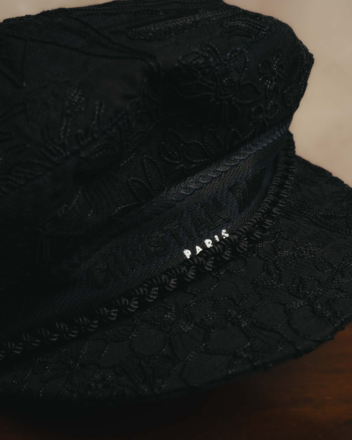 -SPECIAL- "Christian Dior" 20's Intricately embroidered botanical sailor cap