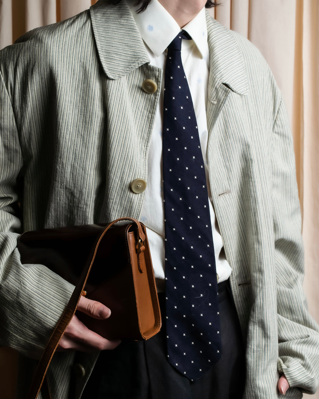 "COMME des GARCONS
 HOMME" Square diamond pattern sample necktie