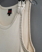 “Jean Paul Gautier” Double belted shoulder designed tank top