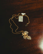 "Christian Dior" 70's-80's Sculptural leaf pendant necklace