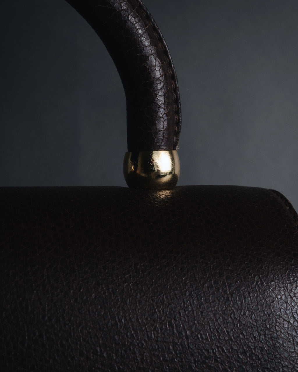 "Max Mara" Structured top handle leather shoulder bag