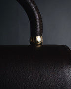 "Max Mara" Structured top handle leather shoulder bag