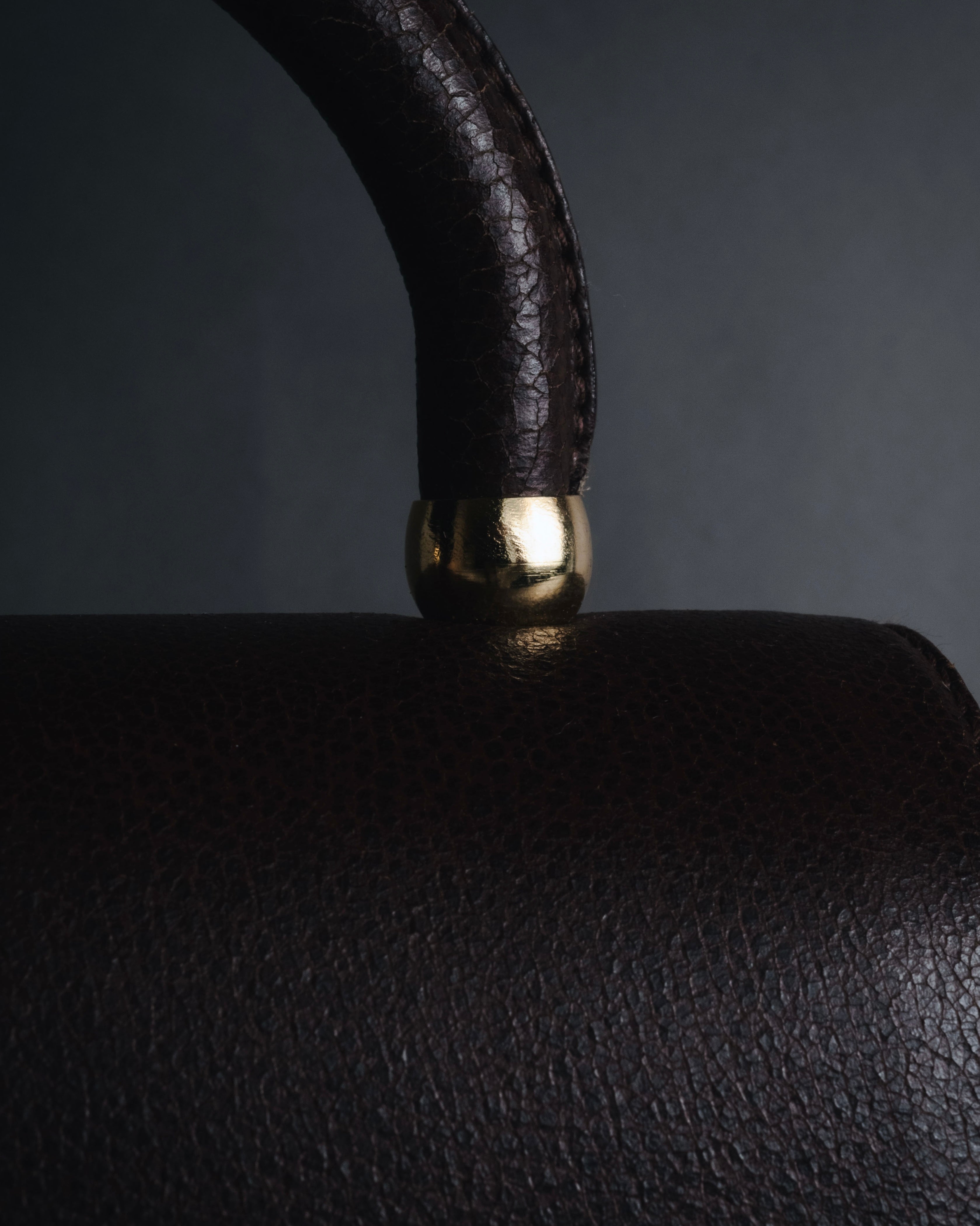 "Max Mara" Structured top handle leather shoulder bag