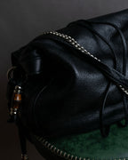"GUCCI" Bamboo design combination chain shoulder leather bag