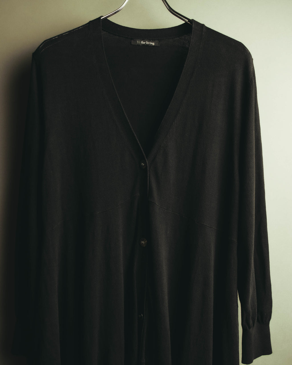 “Y’s for living” Late 2010’s-early 2020’s Draped cotton button-front long dress
