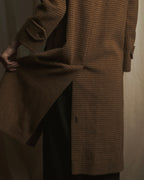 Abrigo de cuadros de tweed con cinturón de los años 80-90 de Burberrys