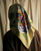 "GUCCI" Baroque painting pattern silk scarf