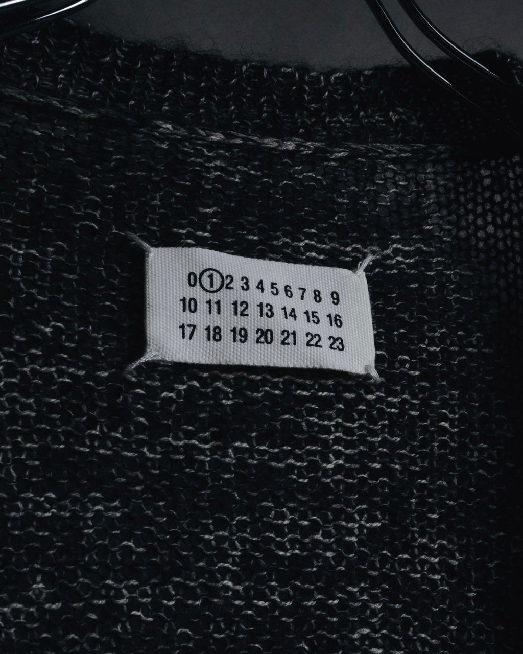 "Maison Martin Margiela" 2011AW deconstructed melange mohair wool cardigan