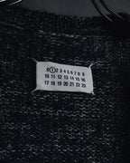 "Maison Martin Margiela" 2011AW deconstructed melange mohair wool cardigan