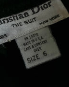 "Christian Dior" Wool draped pleated flared skirt