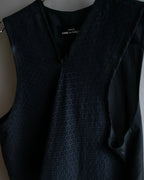 "tricot COMME des GARCONS" 96SS eyelet lace design patterned fabric switching vest