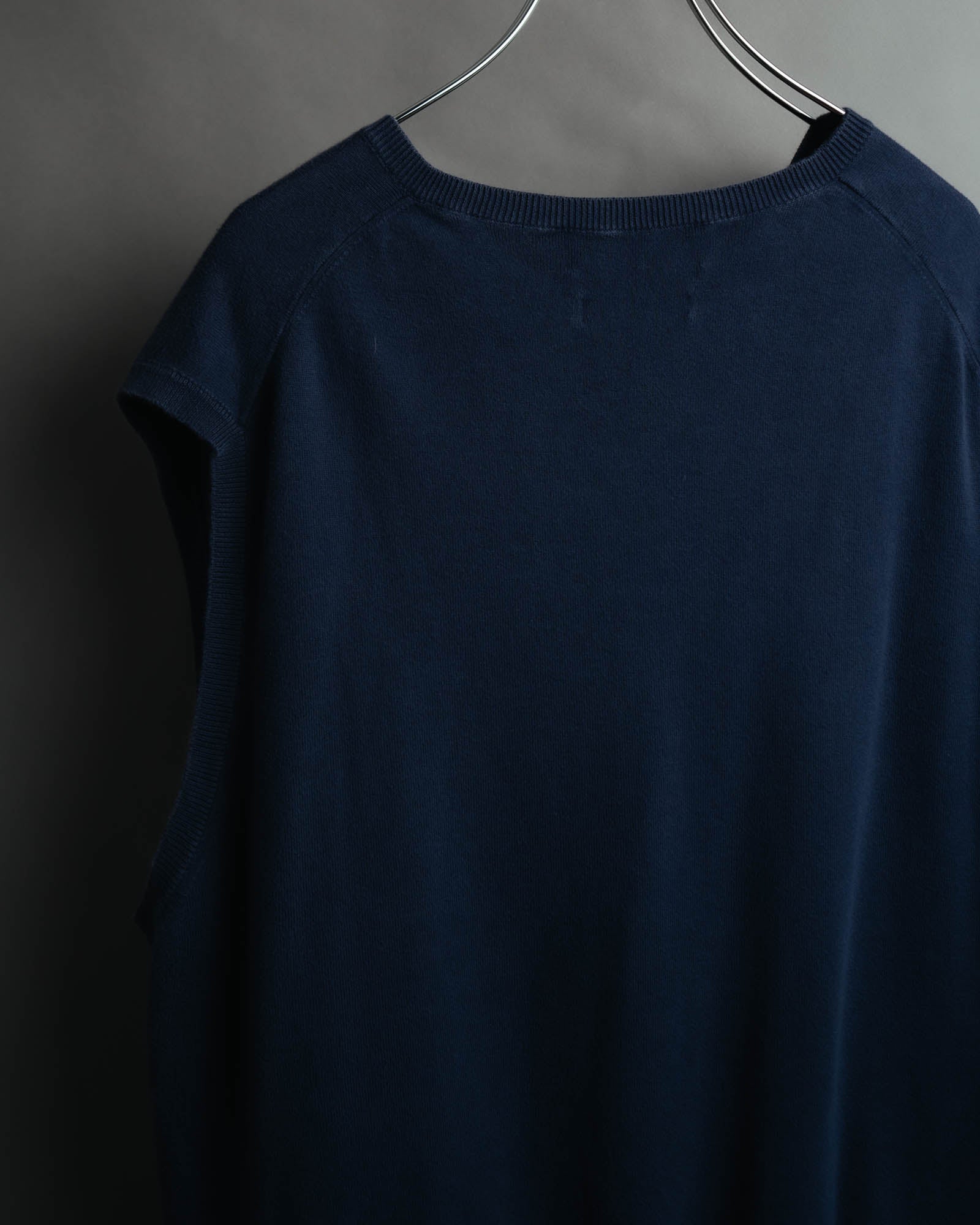 -MOOD MILLÉSIMES- Polo by Ralph Lauren” 90’s-00’s deep navy pima cotton knit vest
