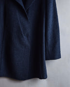 "VALENTINO" Wool boucle concealed front tailored jacket