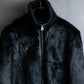 "DKNY" High neck ribbed fur double zip jacket