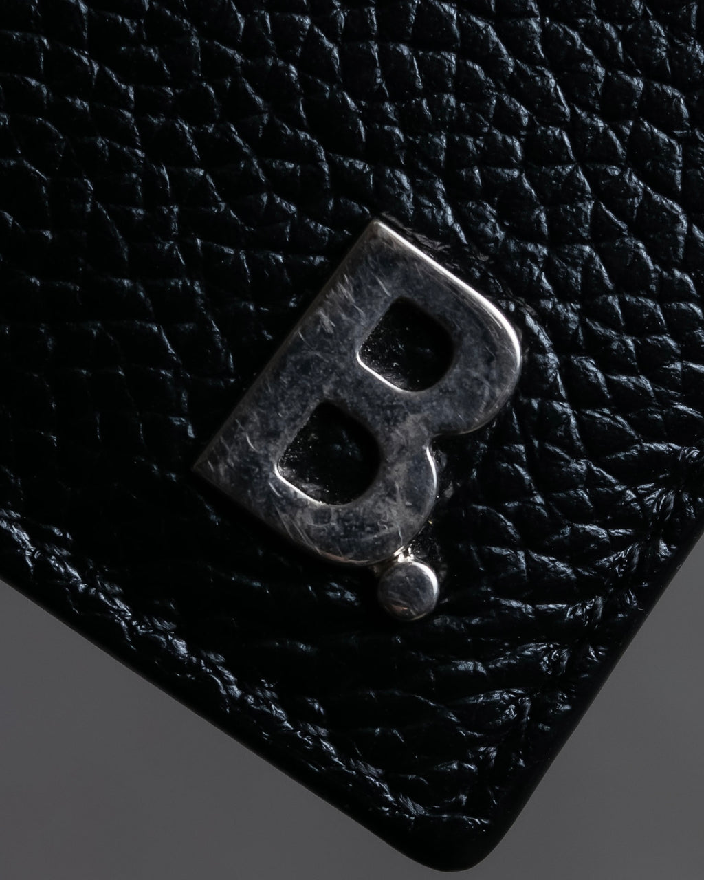 "BALENCIAGA" Logo motif money clip bi-fold wallet