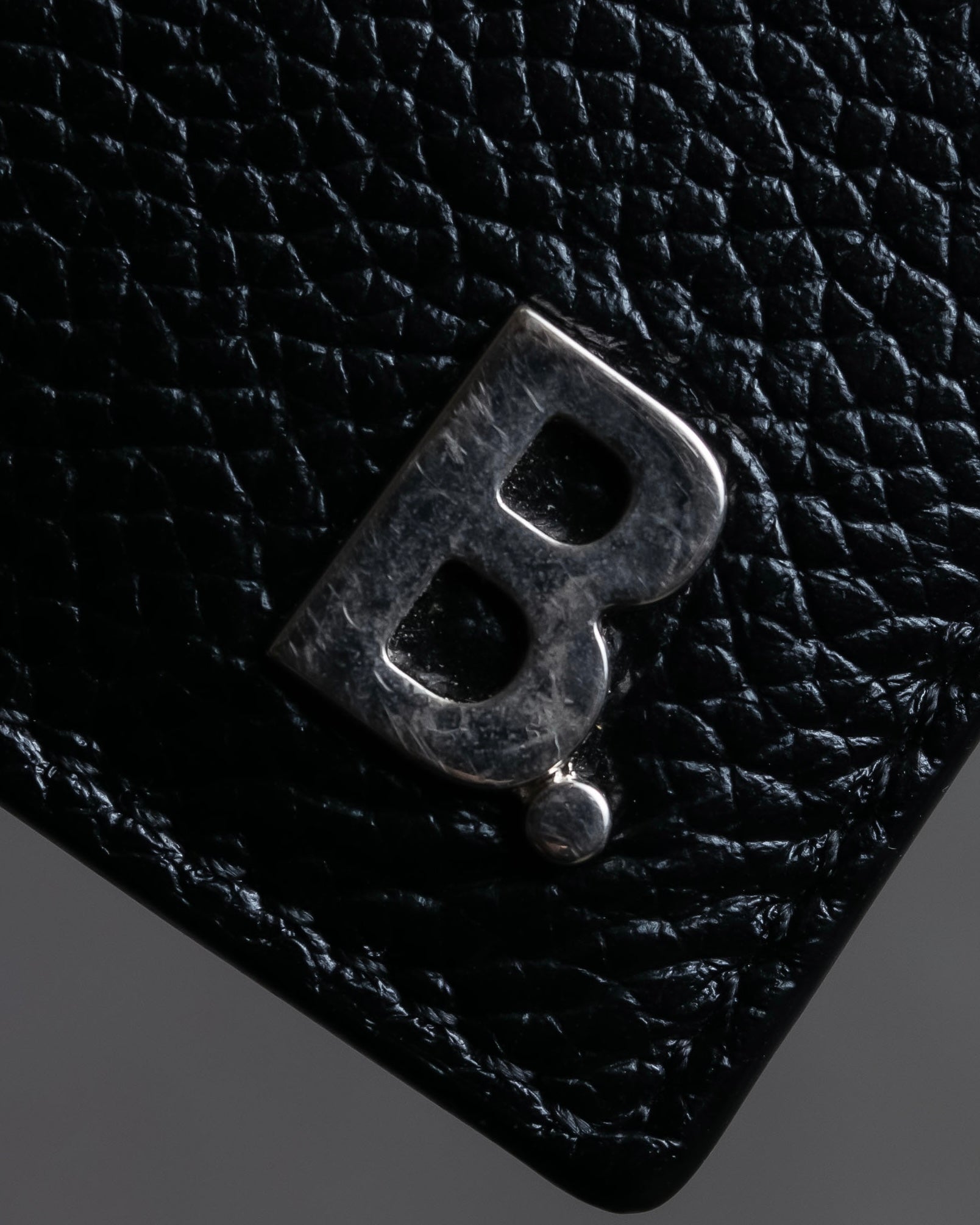 "BALENCIAGA" Logo motif money clip bi-fold wallet