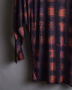 "John Galliano" Layered oriental check pattern pullover