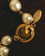 -SPECIAL- "CHANEL" 90's Pearl and crystal embellished long necklace