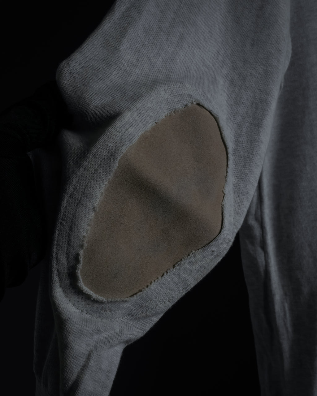 "Maison Margiela" 18SS elbow patch cotton v-neck knit