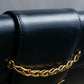 "Cartier" Sapphire rhinestone chain shoulder bag