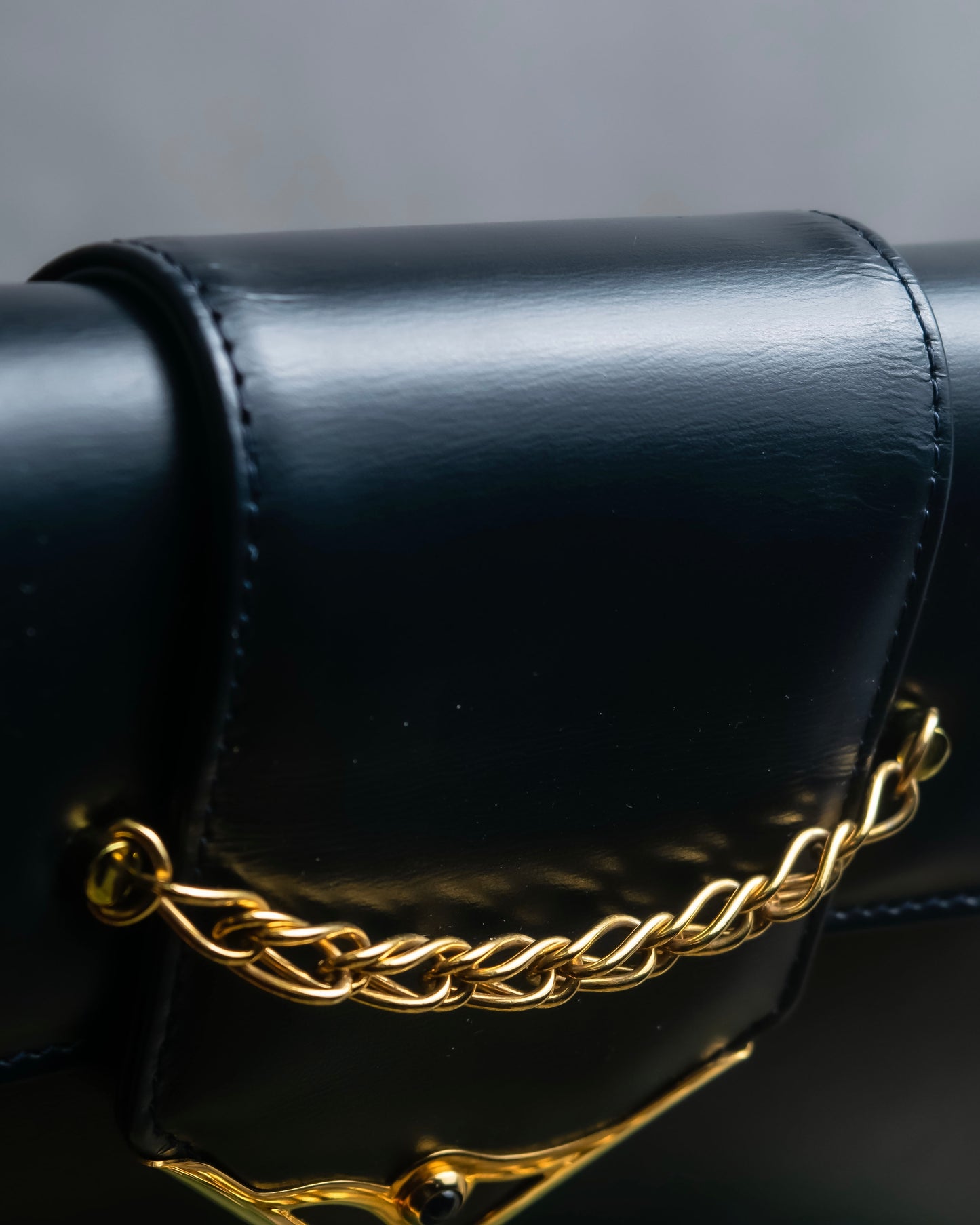 "Cartier" Sapphire rhinestone chain shoulder bag