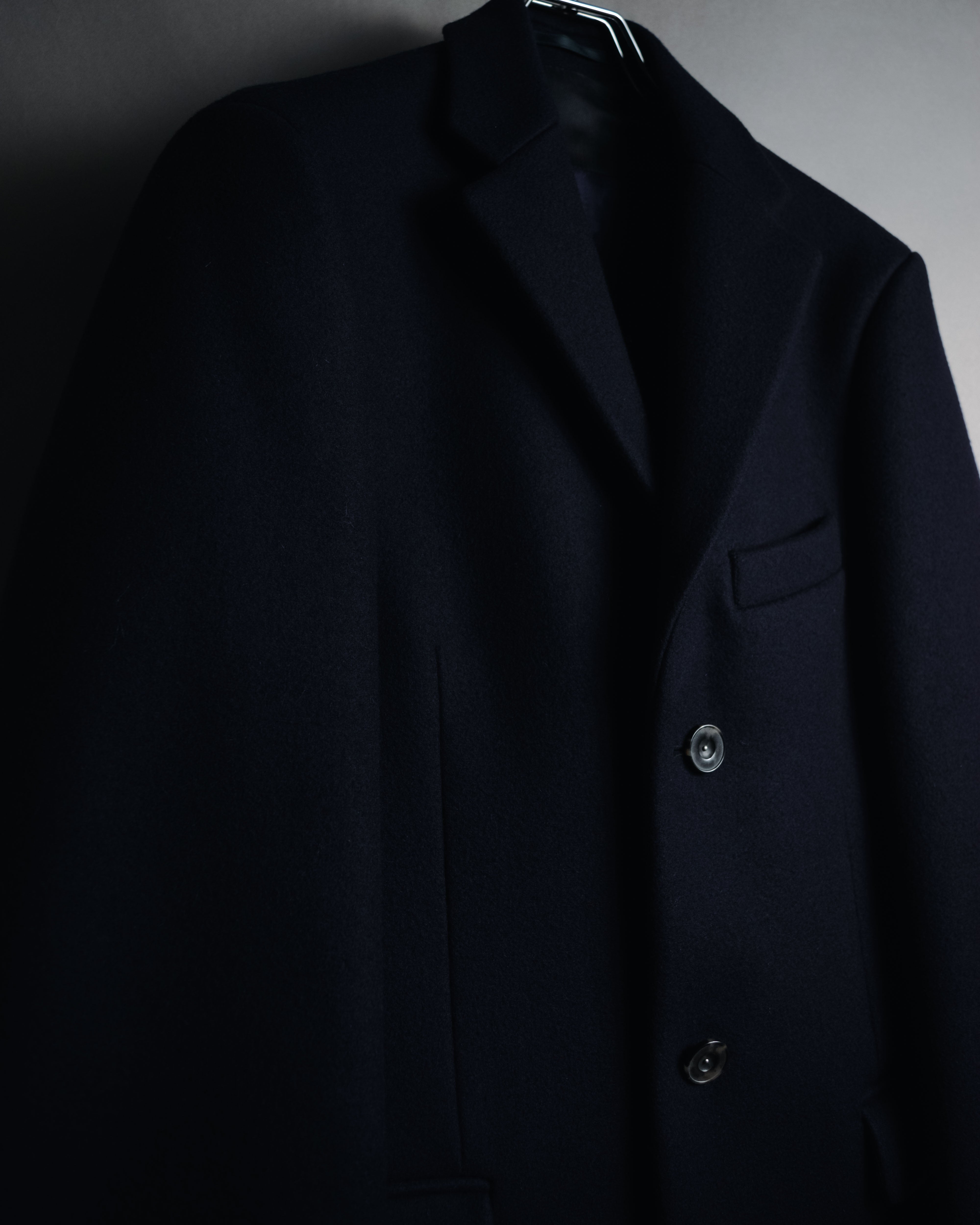 Acne Studios - チェスターコート - ネイビー - 48 - Rigid Wool