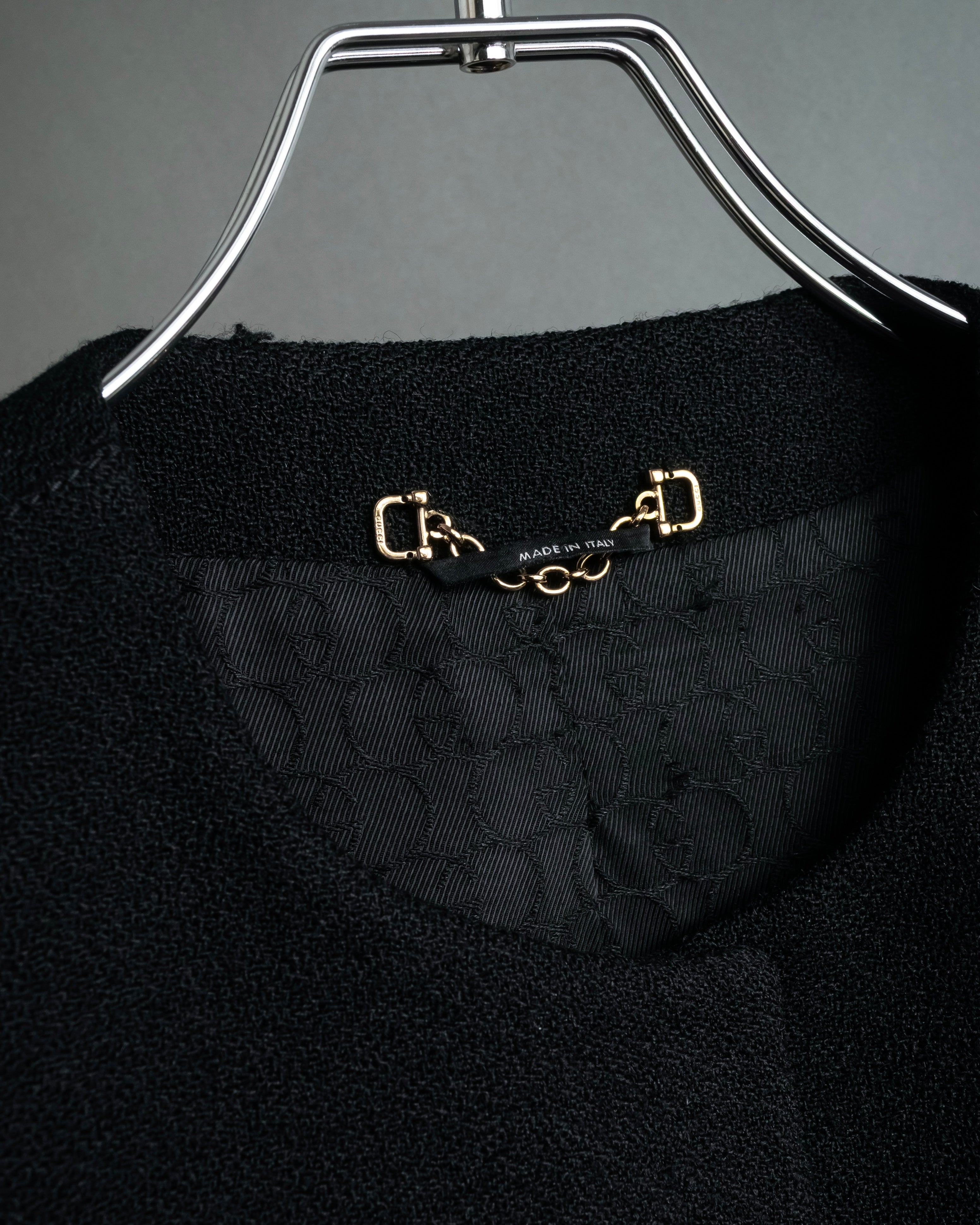 "GUCCI" Tom Ford period round neck flying squirrel long coat