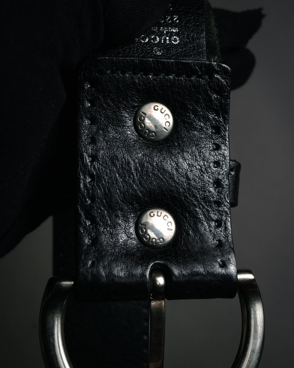 "GUCCI" 90’s-00’s Horsebit buckle leather belt