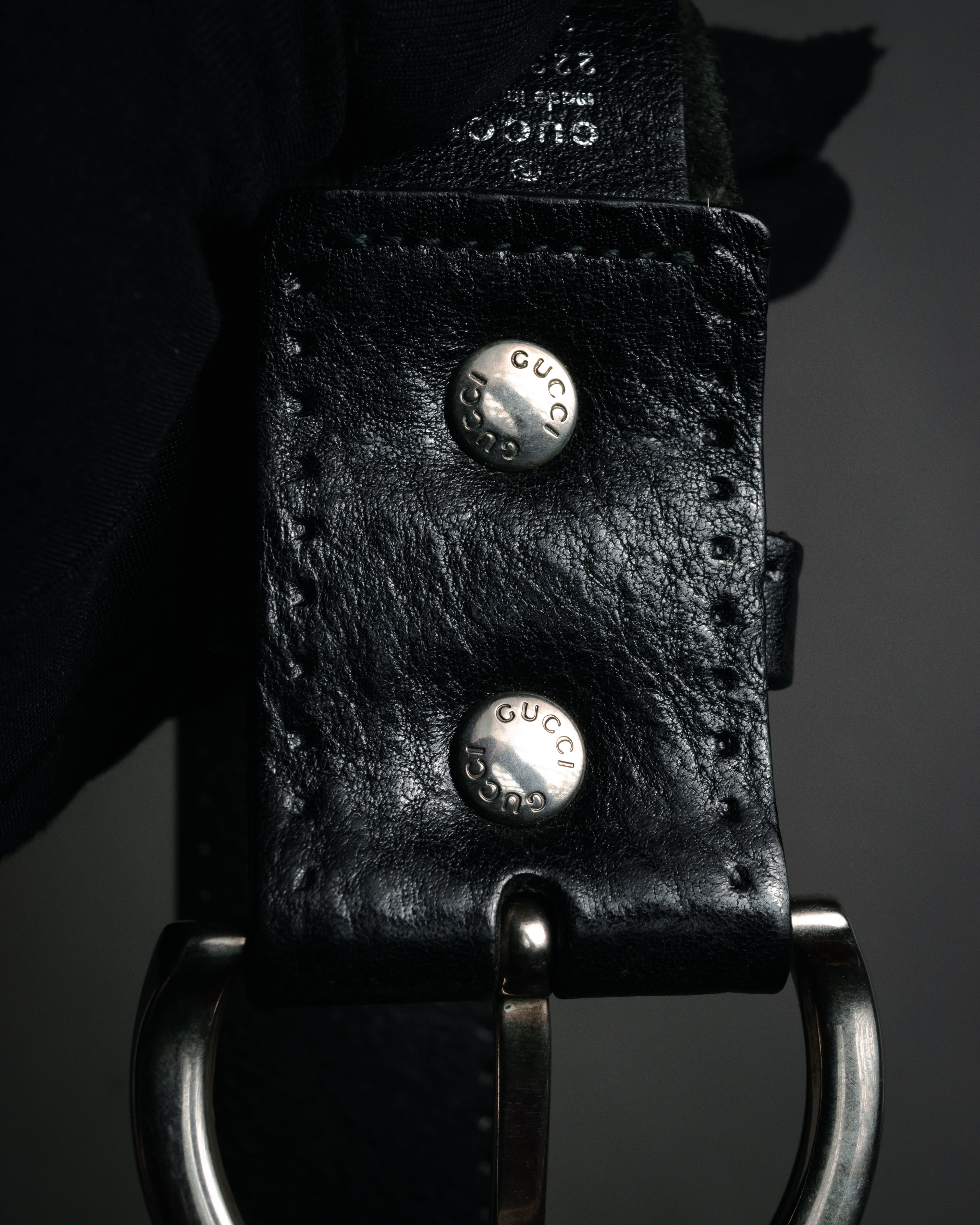 "GUCCI" 90’s-00’s Horsebit buckle leather belt