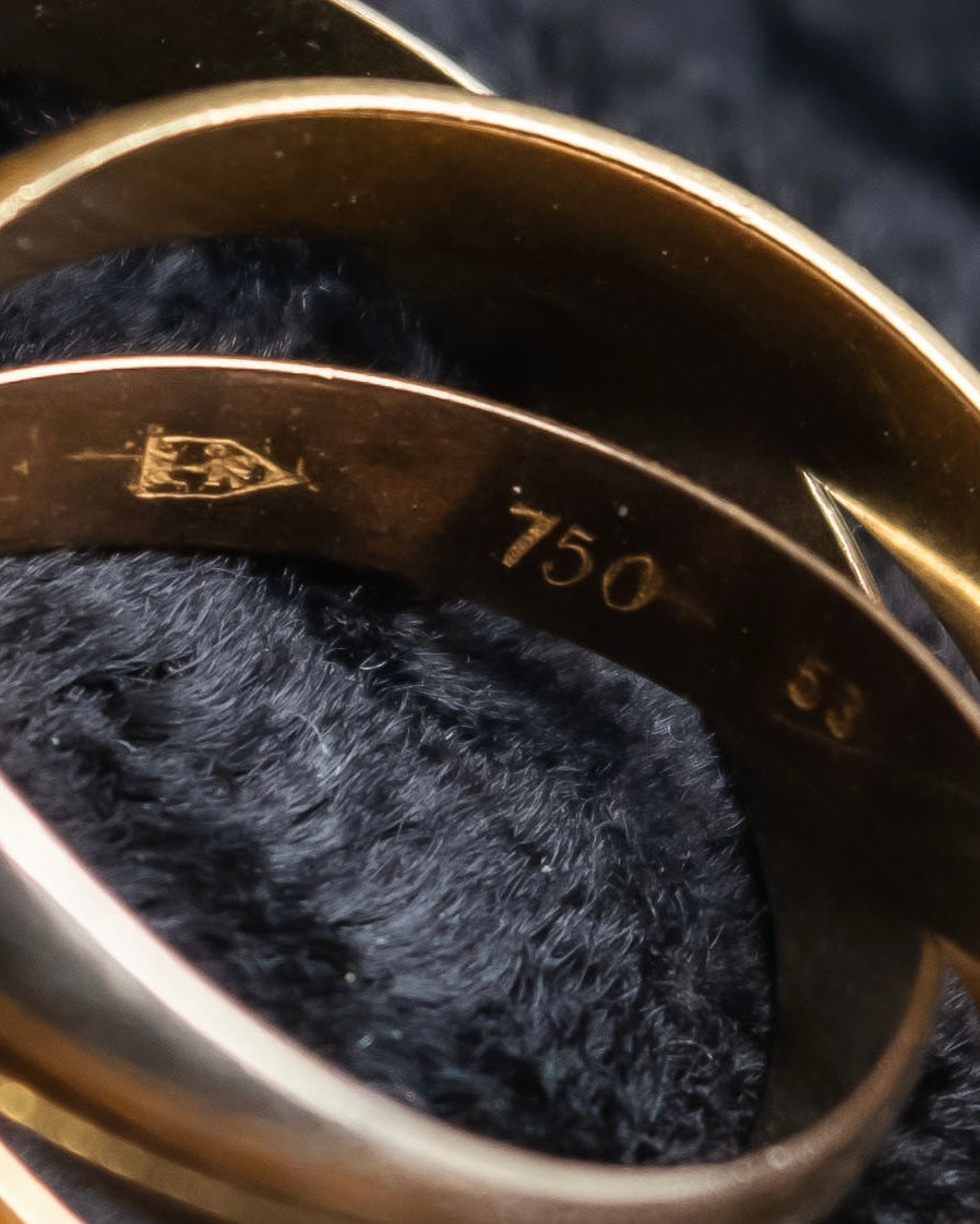 "Cartier" Gold trinity ring