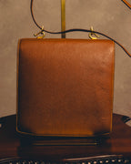 -SPECIAL- "Hermès" 80's Structured leather shoulder bag