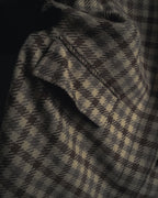 "GUCCI" 80’s checked wool shawl collar jacket