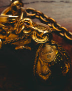 -SPECIAL - “CHANEL” 70’s-80’s Gripoix glass cabochon charm sautoir necklace