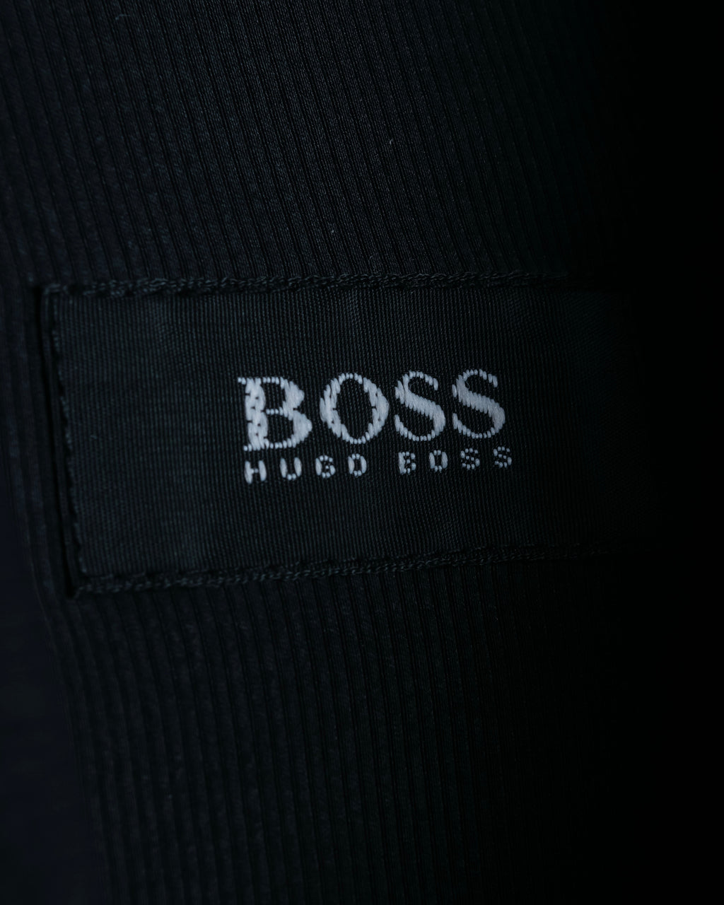 "HUGO BOSS" Striped fabric super oversized black shirt