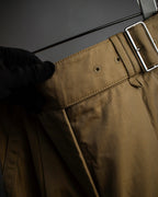 "Acne Studios" Belted design cotton twill high-waisted pants