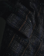 "MARNI" 90’s-00’s Textured plaid wool blend coat