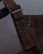 "Salvatore Ferragamo" Sharp form leather combination bag