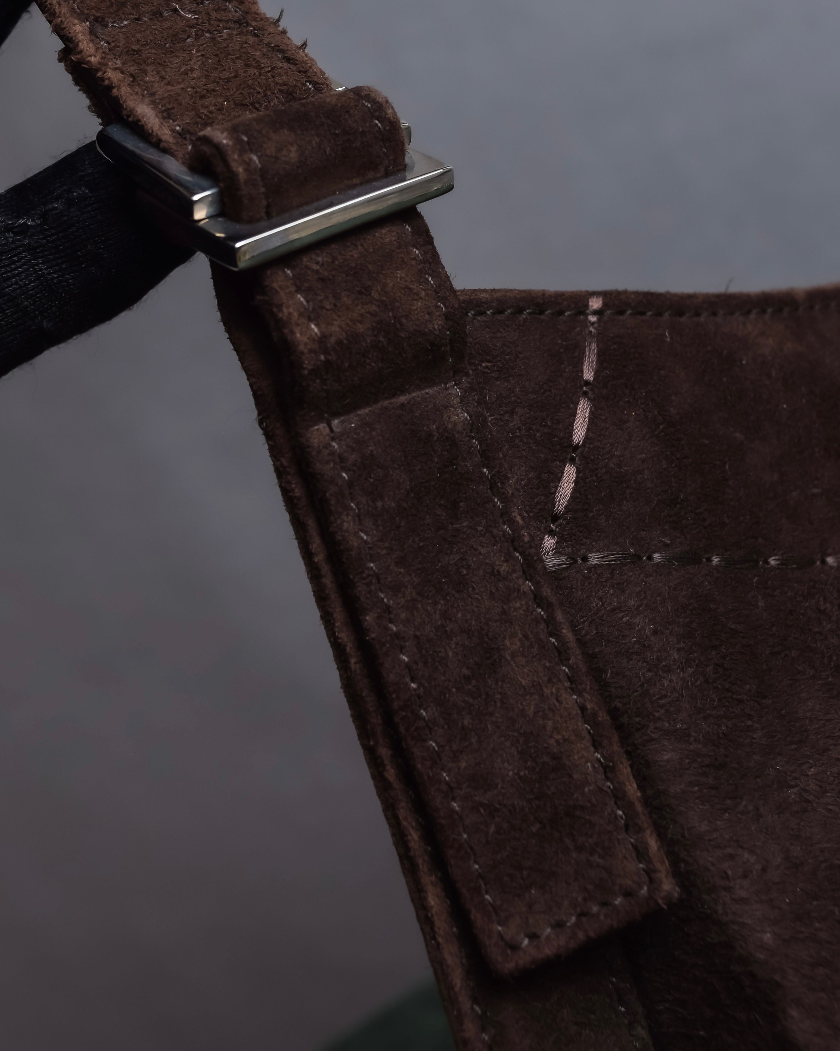 "Salvatore Ferragamo" Sharp form leather combination bag