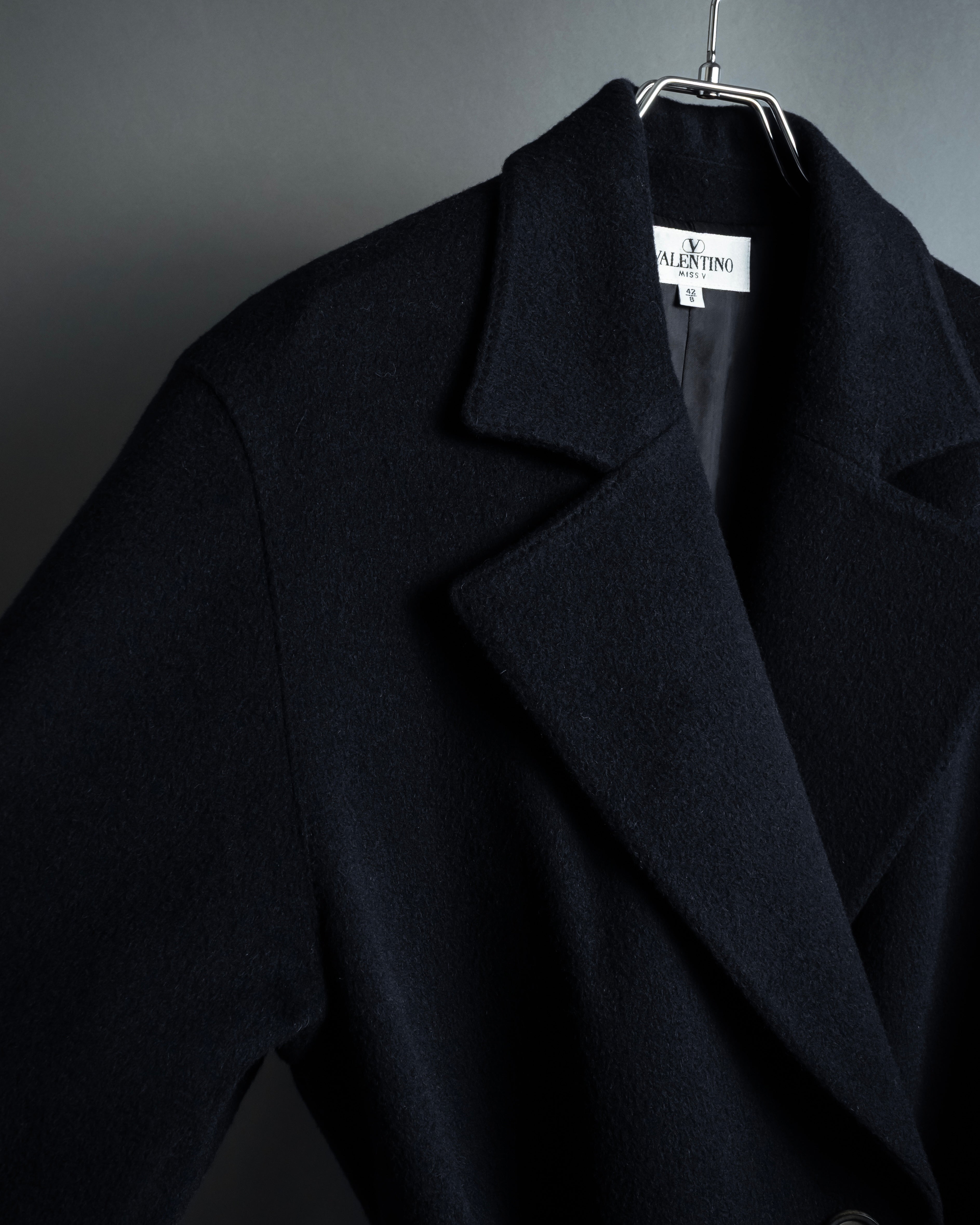 "VALENTINO" Double-breasted belted chester coat