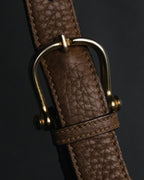 –SPECIAL– "GUCCI" 70’s pigskin horsebit piston hobo bag