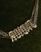"Christian Dior" Rhinestone logo choker necklace