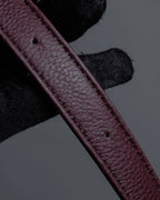 "YVES SAINT LAURENT" Diamond trim design 2way leather handle bag